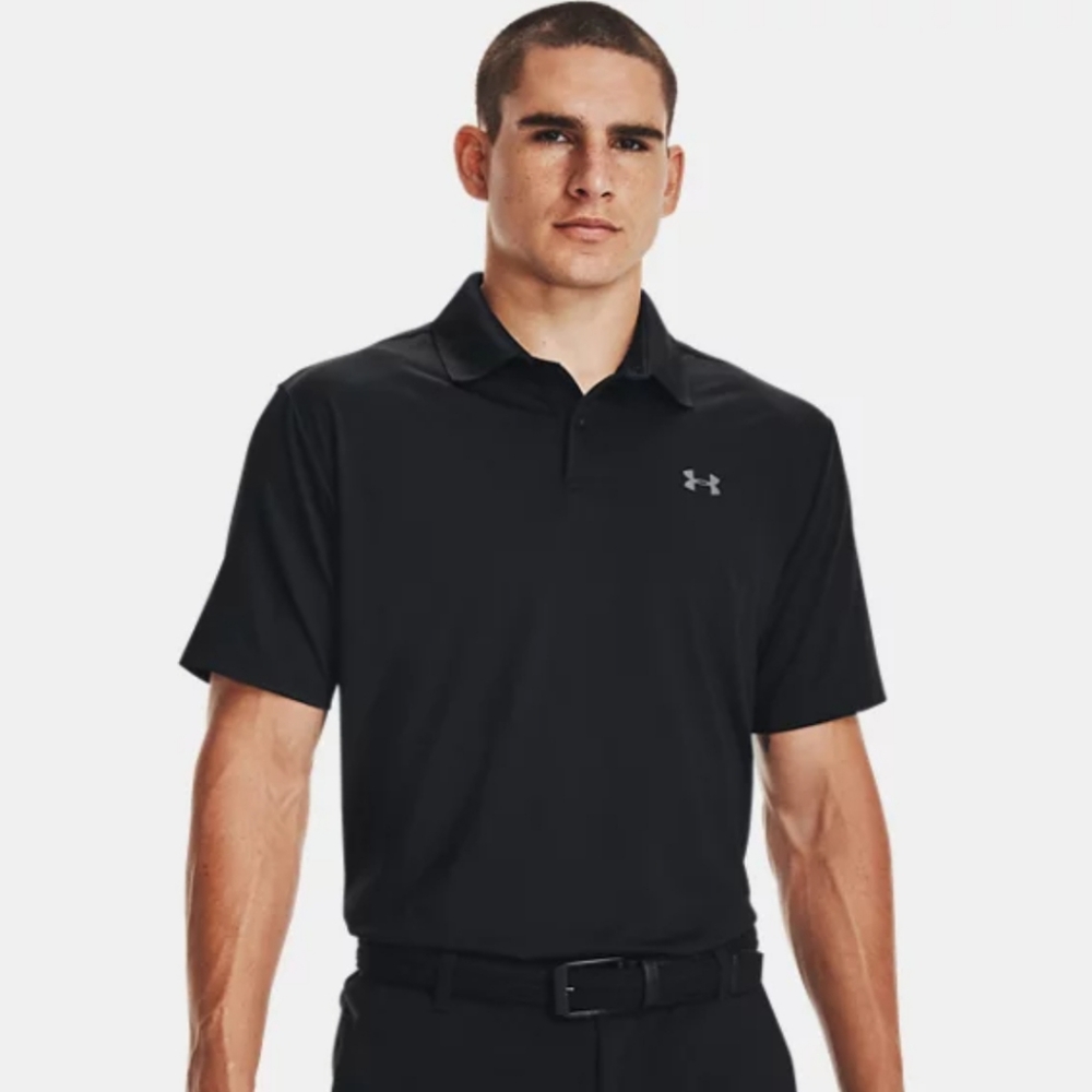 Men's Under Armour Performance Polo black/pitch grey loose fit